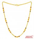 22k Gold Ladies Meena Chain  - Click here to buy online - 1,273 only..