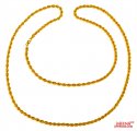 22k Fancy Hollow Rope Chain (24 In) - Click here to buy online - 700 only..