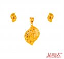 Meenakari 22K Gold Pendant set - Click here to buy online - 976 only..