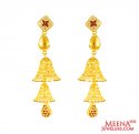 22K Gold Chandelier Earrings - Click here to buy online - 1,150 only..