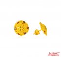 22k Gold Meenakari Earrings Tops  - Click here to buy online - 600 only..