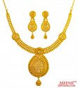 22K Gold Necklace Set - Click here to buy online - 3,968 only..
