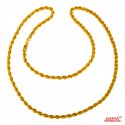 22 Kt Gold Fancy Rope Chain - Click here to buy online - 1,532 only..