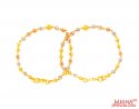 22Kt Gold MultiTone Baby Bracelet 