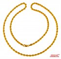 22kt Gold Rope Chain  - Click here to buy online - 970 only..