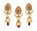 Pendant Earring set 22k gold - Click here to buy online - 2,909 only..