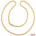 22Kt Yellow Gold Flat Chain - Click here to buy online - 714 only..