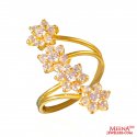 22Kt Gold and CZ Designer Ring - Click here to buy online - 979 only..