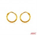 22 Kt Gold Hoop Earrings  - Click here to buy online - 190 only..