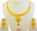 Click here to View - 22Kt Gold Stones Necklace Set 