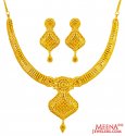 22kt Gold  Necklace Set - Click here to buy online - 3,725 only..