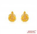 22Kt Gold two tone Designer Earrings - Click here to buy online - 409 only..