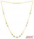 22Kt Gold Semi Precious Stone Chain