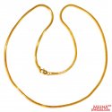 22k Gold Round Snake  Chain  - Click here to buy online - 925 only..