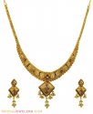 Click here to View - 22K Antique Gold Meenakari Set 