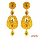 22K Gold Polki Earrings - Click here to buy online - 2,225 only..