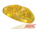 22 Kt Gold Mens Ring - Click here to buy online - 409 only..
