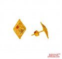 22k Gold Filigree Earrings - Click here to buy online - 415 only..