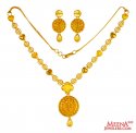 22 Karat Yellow Gold Necklace Set - Click here to buy online - 2,345 only..
