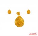 22K Gold Traditional Pendant Set - Click here to buy online - 923 only..