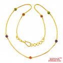 22 Karat Gold Meenakari Chain - Click here to buy online - 733 only..