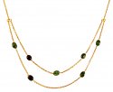 Delicate 22K Gold Emerald Chain - Click here to buy online - 871 only..