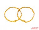 22Kt Gold TwoTone Baby Bracelet 2pc