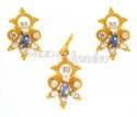 22Kt Gold Fancy Pendant Set - Click here to buy online - 730 only..