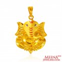 Click here to View - 22Kt Gold Lord Ganesha Pendant 