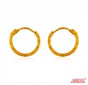 22 kt Gold Hoop Earrings - Click here to buy online - 190 only..