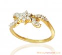 18K Delicate Diamond Gold Ring - Click here to buy online - 1,147 only..