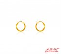 22 kt Gold Hoop Earrings - Click here to buy online - 222 only..