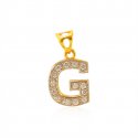 22Kt Gold Pendant with Initial(G) - Click here to buy online - 369 only..