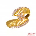 22Kt Gold and CZ Designer Ring - Click here to buy online - 792 only..