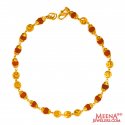 22 Karat Gold Rudraksh Bracelet - Click here to buy online - 860 only..