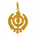 Click here to View - 22Kt Gold Khanda Pendant 