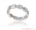 18K Fancy Mens Diamond Studded Band - Click here to buy online - 3,439 only..