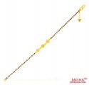 Click here to View - 22Kt Gold Black Beads Bracelet 