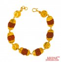 22 Karat Gold Rudraksh Bracelet - Click here to buy online - 1,660 only..