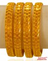   22Kt Gold Bangles 4pc - Click here to buy online - 3,121 only..