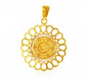 22 Karat Gold OM Pendant - Click here to buy online - 405 only..