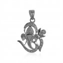 Click here to View - 18K White Gold Ganesha Pendant 