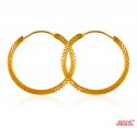 22 Kt Gold Hoop Earrings - Click here to buy online - 490 only..