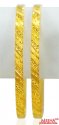 Click here to View - 22kt Gold Fancy Bangles (2 Pcs) 