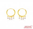 Hoop Earrings 22 Kt Gold - Click here to buy online - 406 only..