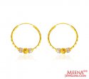 22 Kt Gold Hoop Earrings for Girls - Click here to buy online - 458 only..