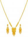Click here to View - 22KT Gold Patta Necklace Set 