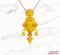 22Kt Gold Two Tone Pendant - Click here to buy online - 399 only..