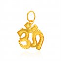 22K Gold Om Pendant - Click here to buy online - 347 only..