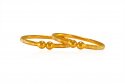 Click here to View - 22Kt Gold Kids Bangle (Set of 2) 